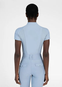 T-shirt de base pour femmes athlètes équitation, manches courtes légères, tissu extensible respirant, haut d'équitation, service OEM - Product Image 6