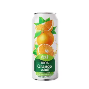 500毫升罐装Vinut橙汁饮料不添加糖100% 真正的果汁从不来自浓缩OEM ODM服务