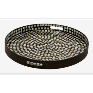 Plateau de service en métal de haute qualité, finition bleu marine, pour la vaisselle, le dîner, la nourriture, style moderne et luxueux, passe au lave-vaisselle - Product Image 6