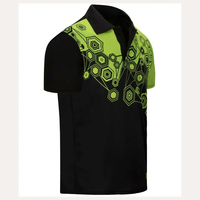 Chemise de fléchettes personnalisée pour équipe, impression numérique intégrale, design personnalisé, chemises de fléchettes avec poche, polo sublimé, vêtements de sport