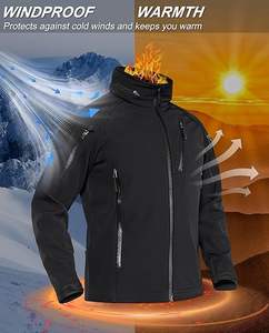 Vestes d'hiver de haute qualité en tissu softshell, vestes softshell coupe-vent, vestes softshell imperméables pour le sport en plein air - Product Image 3