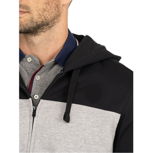 Sweatshirts d'hiver à la mode de couleur unie pour hommes conception personnalisée sweats à capuche à fermeture éclair complète du Bangladesh options de taille plus - Product Image 3