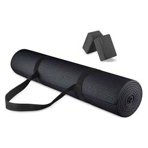 Tappetino Yoga Signature Fitness ad Alta Densità Antistrappo Nero - Accessorio Fitness Versatile Multiuso - Product Image 1