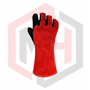 หนังวัวแยกสำหรับการป้องกันที่ใส่สบายถุงมือเชื่อมกันลื่นและทนความร้อน - Product Image 4