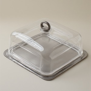 Dôme en verre fabriqué à la main avec base en bois poli porte-gâteau Artisan conçu à la main décoratif cuisine Dessert présentation - Product Image 6