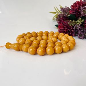 Misbaha de ámbar báltico color caramelo, 45 cuentas redondas de ámbar natural, cuentas de 15 mm, Ramadán; Envío internacional exprés - Product Image 2