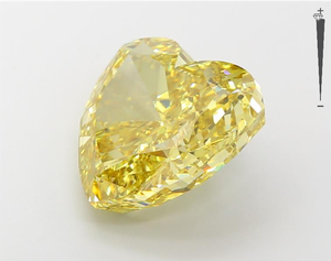 เพชร CVD ประดับหัวใจสีเหลือง VVS เพชร10.30CT มีเพชรหลวมใบรับรอง IGI - Product Image 2