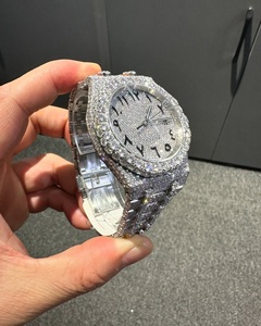 Montre Mécanique Automatique Moissanite en Or Blanc Diamant de 41mm pour Adultes Boîtier Unique en Acier Inoxydable - Product Image 2