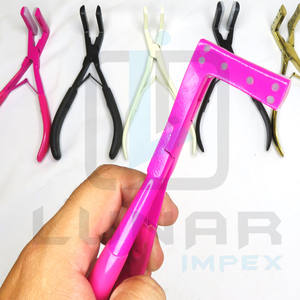 Hot Pink Color Pro Tape In Press Alicates para extensiones de cabello Asegure cada cinta en enlace presionando firmemente dos piezas juntas - Product Image 4