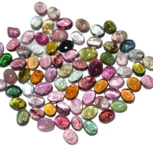 Cabochon ovale en vrac de bonne qualité 5x7mm AAA naturel multi tourmaline traitement thermique de haute qualité certifié IGI Vente en gros - Product Image 2
