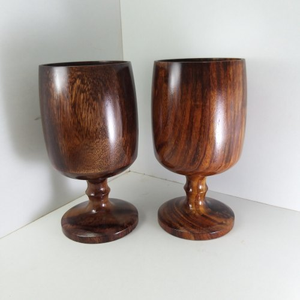 Verre court en bois artisanat en gros couleur bois naturel design de luxe artisanat verre à bière prix bon marché - Product Image 3