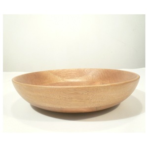 ชามไม้อะคาเซียสำหรับเสิร์ฟ2โทนเสร็จชามเสิร์ฟสลัดดีไซน์คลื่น - Product Image 6
