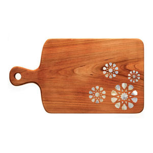 Planche à découper en bois d'acacia écologique Bloc à découper rectangulaire durable pour cuisine et restaurant servant des pizzas au fromage et des aliments - Product Image 3