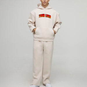 Ropa de calle de algodón 100% de alta calidad para hombre, chándales estampados, ropa informal de invierno, pantalones de chándal con capucha de Color sólido, venta al por mayor, 2 piezas - Product Image 6