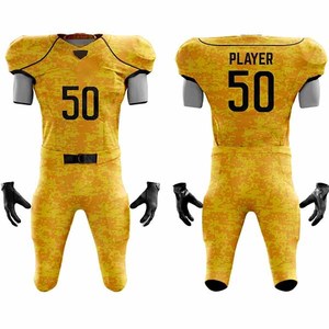 Uniforme de fútbol americano con logotipo impreso personalizado para hombre, nuevo diseño con mangas cortas transpirables, venta al por mayor - Product Image 1