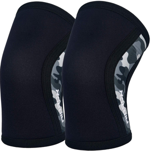 Logo personnalisé 7mm 5mm genouillères en néoprène genouillère flexible pour la protection en musculation et dynamophilie - Product Image 3