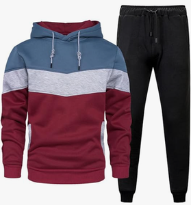 Fabrication professionnelle bas quantité minimale de commande Gym Fitness survêtements respirants meilleure qualité à capuche solide deux pièces ensembles de jogging prix bon marché - Product Image 2