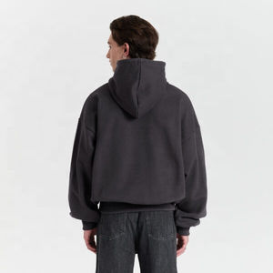 Sweat à capuche surdimensionné en coton de haute qualité épais pull en éponge française sweat à capuche personnalisé épaule tombante sweat à capuche surdimensionné pour hommes - Product Image 4