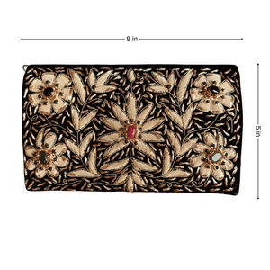 Pochette à fermeture brodée Meher Bloom Zardozi - Product Image 2