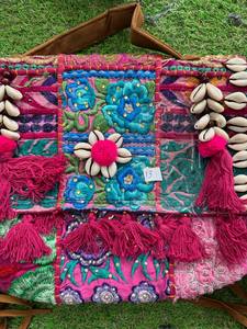 Sac à main ethnique indien brodé à la main de style bohème vintage Banjara, sac à bandoulière, sac à main avec motif de pierres - Product Image 3