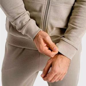 Walfger Hombres Chándal Cremallera Cárdigan Traje para correr Chaqueta Pantalones Conjunto de 2 piezas Invierno 100% Algodón Ropa deportiva de alta calidad - Product Image 6