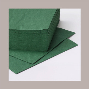 80 Pcs 3-Ply Tissu Vert Forêt Effet Mirò Astor 38x38cm Serviettes Imprimées Colorées Serviettes en Drap ou Sac Style - Product Image 2