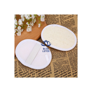 Material de lufa sostenible Guante de esponja de baño Respetuoso con el medio ambiente Seguro Ducha biodegradable Loofah Raw Blue Lotus - Product Image 2