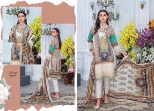 ชุดเดรสผ้าฝ้าย100% หรูหราของผู้หญิงสำหรับฤดูร้อนชุดเดรสสไตล์ปากีสถานคาร์เมซขนาดใหญ่พิเศษพิมพ์ลายแพทเทิร์น - Product Image 2