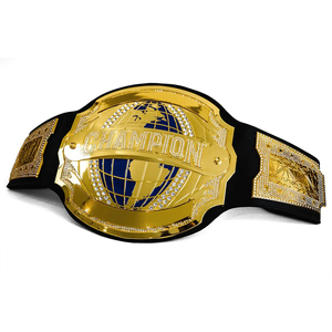 Équipement d'arts martiaux miniature personnalisé en cuir et laiton/zinc, championnat du monde de lutte poids lourd Ronpex International - Product Image 1