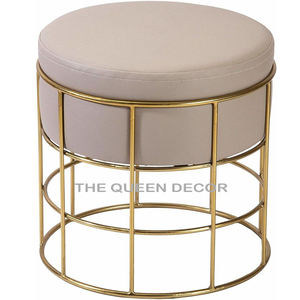 Taburete de alambre de hierro con forma de diseño indio para decoración del hogar de sala de estar moderna tela de terciopelo superior larga para comedor de Hotel al aire libre - Product Image 4