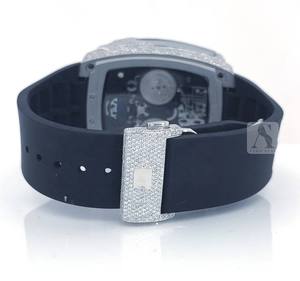 Montre de luxe en acier inoxydable durable de qualité supérieure avec boîtier en acrylique, cadran en verre, mouvement à quartz, or jaune - Product Image 3