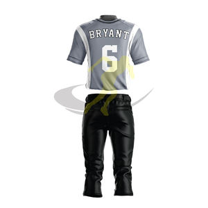 Usine En Gros 100% Polyester Sublimé Baseball Uniforme Ensemble Pas Cher Vêtements D'entraînement pour Hommes Softball Jersey avec Style Blanc - Product Image 6