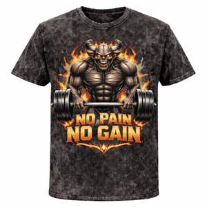 T-shirts pour hommes en coton 100% à manches courtes, coupe régulière, lavage à l'acide, brodés, écologiques, fournisseur de t-shirts en gros au Pakistan - Product Image 1