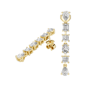 Pendientes de Diamantes CVD de Laboratorio de 2.776 CT, VVS-VS-EF, Oro de 18KT, 14KT, 10KT y Plata 925, Moissanita, Oro Rosa, Amarillo, Blanco - Product Image 6