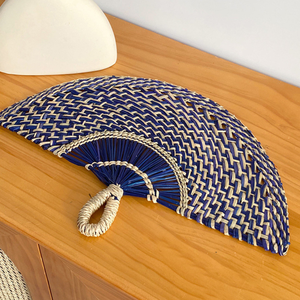 Vietnam venta al por mayor moderna casa de campo Boho Chic Seagrass ventilador de pared puerta rústica Panel pared arte Seagrass colgante acentos tapices - Product Image 2