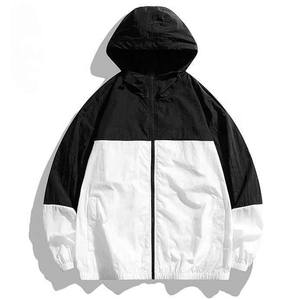 Chaqueta Cortavientos de Nailon para Hombre, Color Sólido, Cierre Completo, Estilo Bomber, Ropa Urbana - Product Image 1