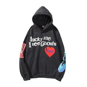 Sweat-shirt à capuche surdimensionné personnalisé 300 GSM pour hommes Sweat-shirt d'hiver en polaire solide Tissu de haute qualité Impression bouffante lourde - Product Image 5