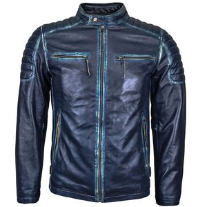 Dernière conception de vestes pour hommes confortables 2025 veste en cuir à col montant de haute qualité pour hommes avec manches complètes - Product Image 1