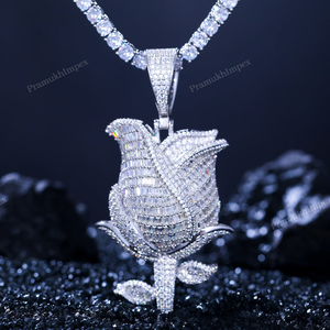 ชุดกิ๊บหนีบผมสีเงิน925สีขาวทั้งชิ้นแบบโบราณสไตล์ฮิปฮอป VVS1เย็นจัดปาร์ตี้ - Product Image 2