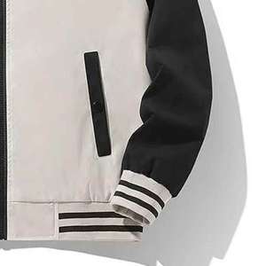 Blouson de baseball vintage décontracté en laine 100% personnalisé, avec logo brodé, coupe ample et épaisse, pour homme - Product Image 5
