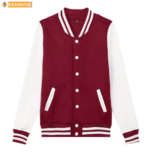Samavia แจ็คเก็ตทีมเบสบอลวิทยาลัยแจ็คเก็ตบอมเบอร์เลตเทอร์แมนสำหรับผู้ชายแจ็คเก็ตทีมขนแกะ - Product Image 4