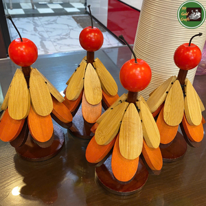 Sapin de Noël en bois fait main du Vietnam, fabriqué à partir de bois durable, idéal pour les décorations de vacances et les ambiances décoratives - Product Image 3