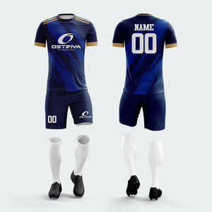 Nouvel arrivage Ensembles d'uniformes de football pour hommes de conception personnalisée de la meilleure qualité Vêtements de sport d'entraînement respirants Ensemble de maillots et de shorts de football - Product Image 1