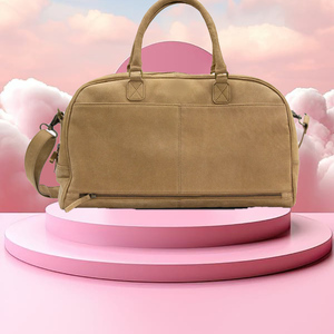 High Quality Luxury Women's Duffle <b>Bag</b> Genuine <b>Leather</b> Zipper Large Storage Outdoor Travel <b>Weekender</b> Overnight Stay Personalized - Product Image 6