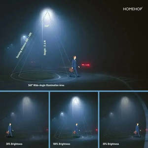 120W Cool White UFO LED Solar Street <b>Lighting</b> System for Outdoor Garden <b>Motion</b> Sensor Remote Control DC Battery Power Supply - Product Image 5