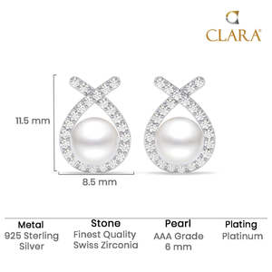 Pendientes de Perlas de Agua Dulce Asal Plateados, Forma de Gota de Agua con Engaste de Bisel para Bodas - Product Image 5