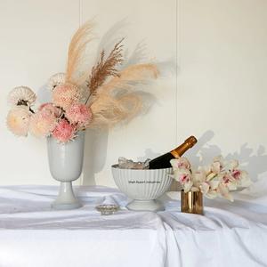 Nouveau Vase à fleurs rond en fer décoratif Bol de style côtier de couleur noire pour la décoration de table de maison et de mariage - Product Image 5