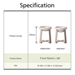 Petit support de nourriture pour chiens et chats surélevé en céramique écologique et durable avec protection du cou - Product Image 5