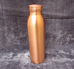Handcrafted Modern Eco-Friendly Pure Copper Large Capacity Drinking Water <b>Bottle</b> Natural Copper <b>Flask</b> Lid for Home Yoga Travel - Product Image 5