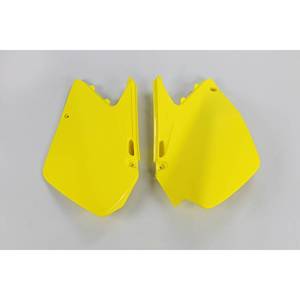 Pannelli laterali gialli per Suzuki RM 250 2006-2025 modelli ABS materiale plastico esclusivo per i mercati internazionali (No USA) - Product Image 1